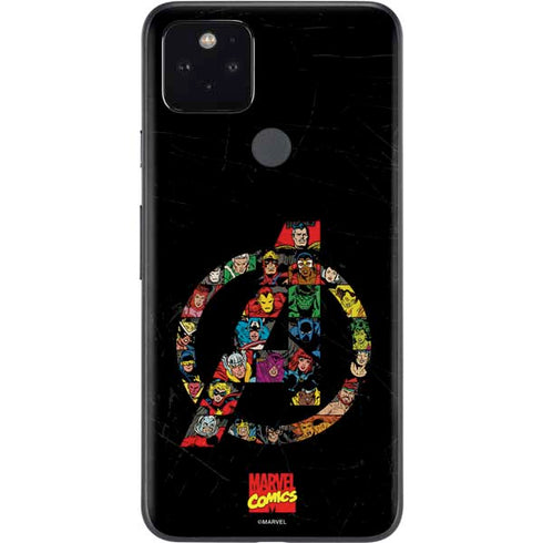 Marvel Classic Comics Avengers Logo Google Pixel 5 Skin